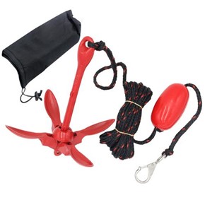 Anchoring kit with float buoy 9M - Red and Black